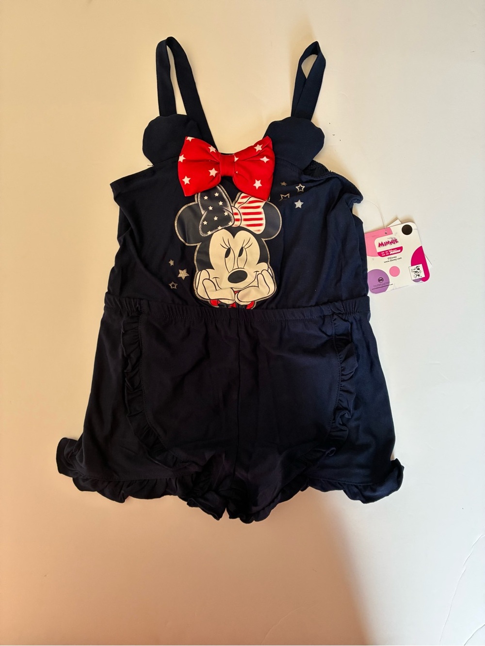 Disney Junior Minnie Mouse Americana Romper 4T - NWT Patriotic